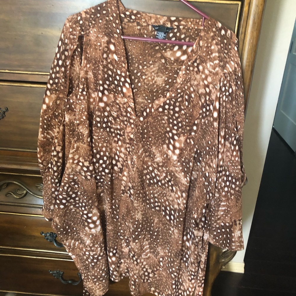 Moda International Victoria’s Secret Animal Print Kimono Beach Wrap
